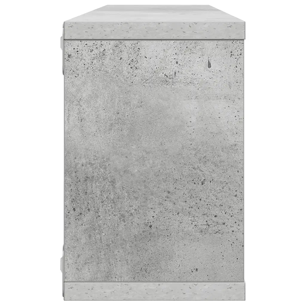 Mensole Parete a Cubo 4pz Grigio Cemento 60x15x23cm Multistrato 807146