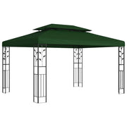 Gazebo 3,97 x 2,96 x 2,68 m Verde Poliestere e Acciaio
