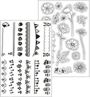 Stampe di silicona farfalla trasparente stampe DIY fiori vintage album di giornale stampe di carta album fotografico stampe di artigianato scrapbook (3 pezzi)