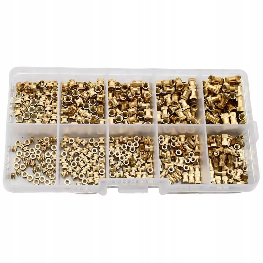 Set Inserti Filettati Rosfix 520 – M2/M2.5/M3 in Ottone | Per Plastica, Laptop, Stampa 3D | Superficie Zigrinata