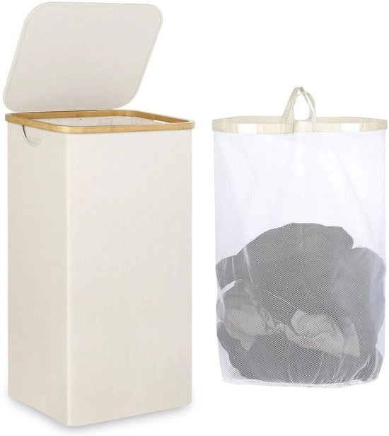 Lavatrice con coperchio 110L, lavatrice con taschiera intercambiabile e lavabile, lavatrici per cucina, camera da letto, bagno (beige)