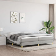 Struttura Letto a Rete a Molle Grigio Chiaro 200x200 cm Tessuto 3120638