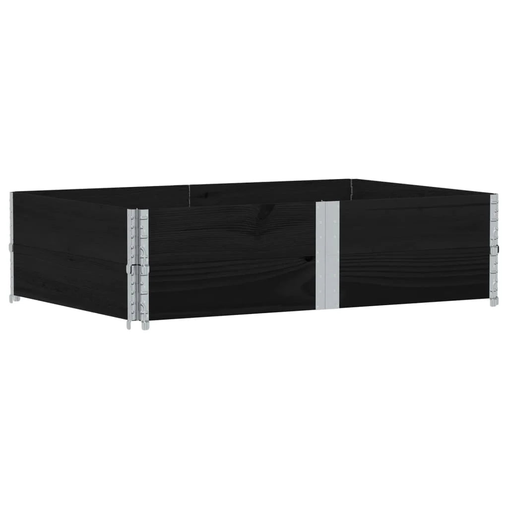 Fioriera rialzata per piante fiori terrazza giardino 150 x 100 cm legno massello di pino nero 02_0037424