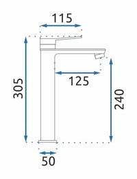 Rubinetto Da Lavabo Rea Viral Black-rose Gold High