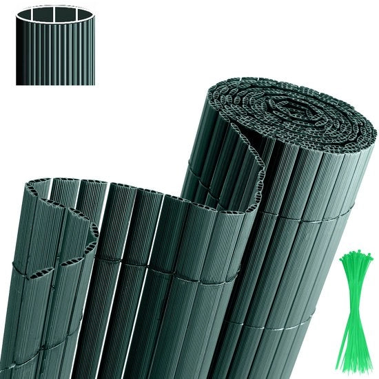 Schermo per Giardino in PVC da 0,9x4m per Privacy – Divisione per Giardino e Schermo per Balcone da 0,9x4m in verde