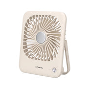 Ventilatore da Tavolo 3 Velocità Ricaricabile USB-C con Supporto Inclinabile Bianco Apokin