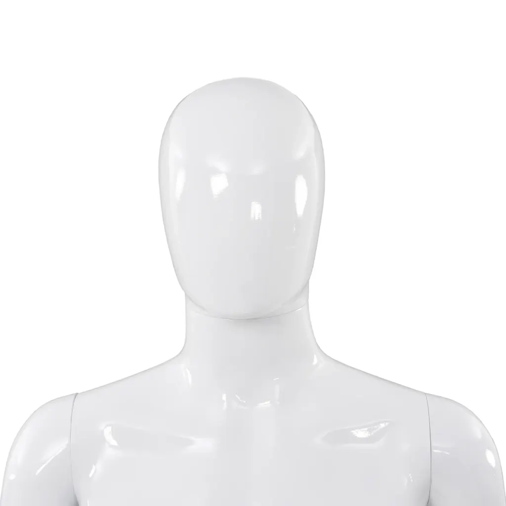 Manichino Uomo Figura Intera Base in Vetro 185 cm Bianco Lucido CFW4774452