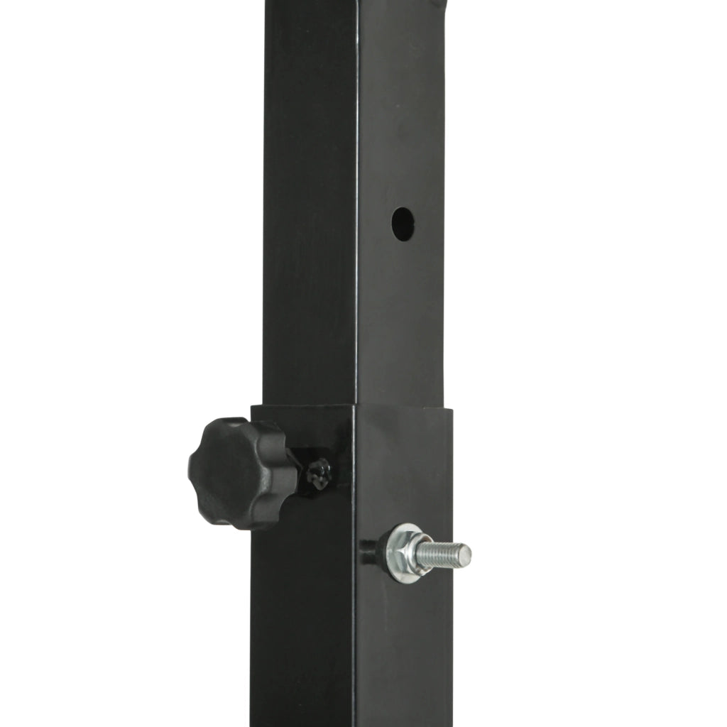 Canestro da basket regolabile in altezza (260-310 cm) con ruote e base stabile per giardino e campo sportivo.