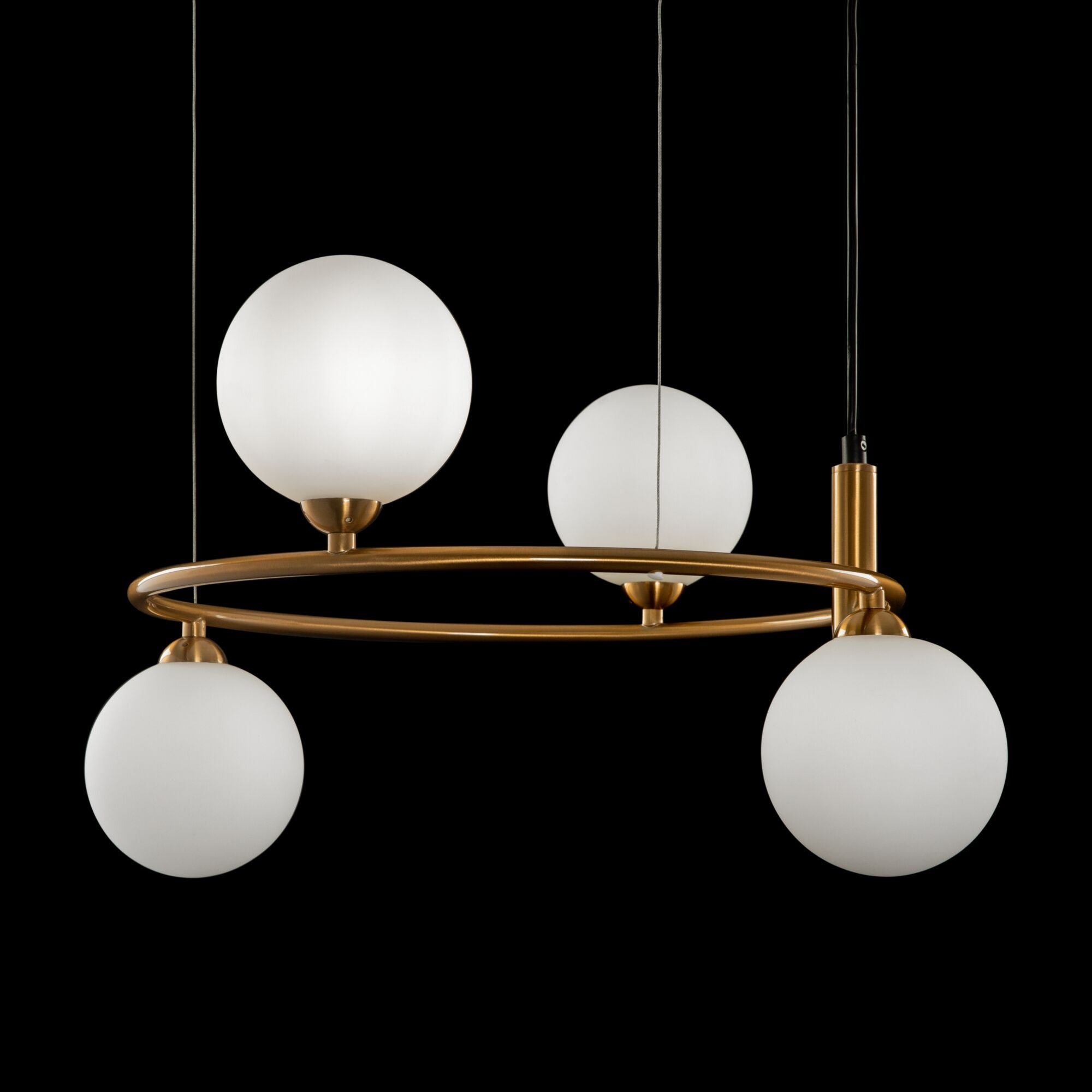 Lampada pendente Modern in Metallo Ring Ottone