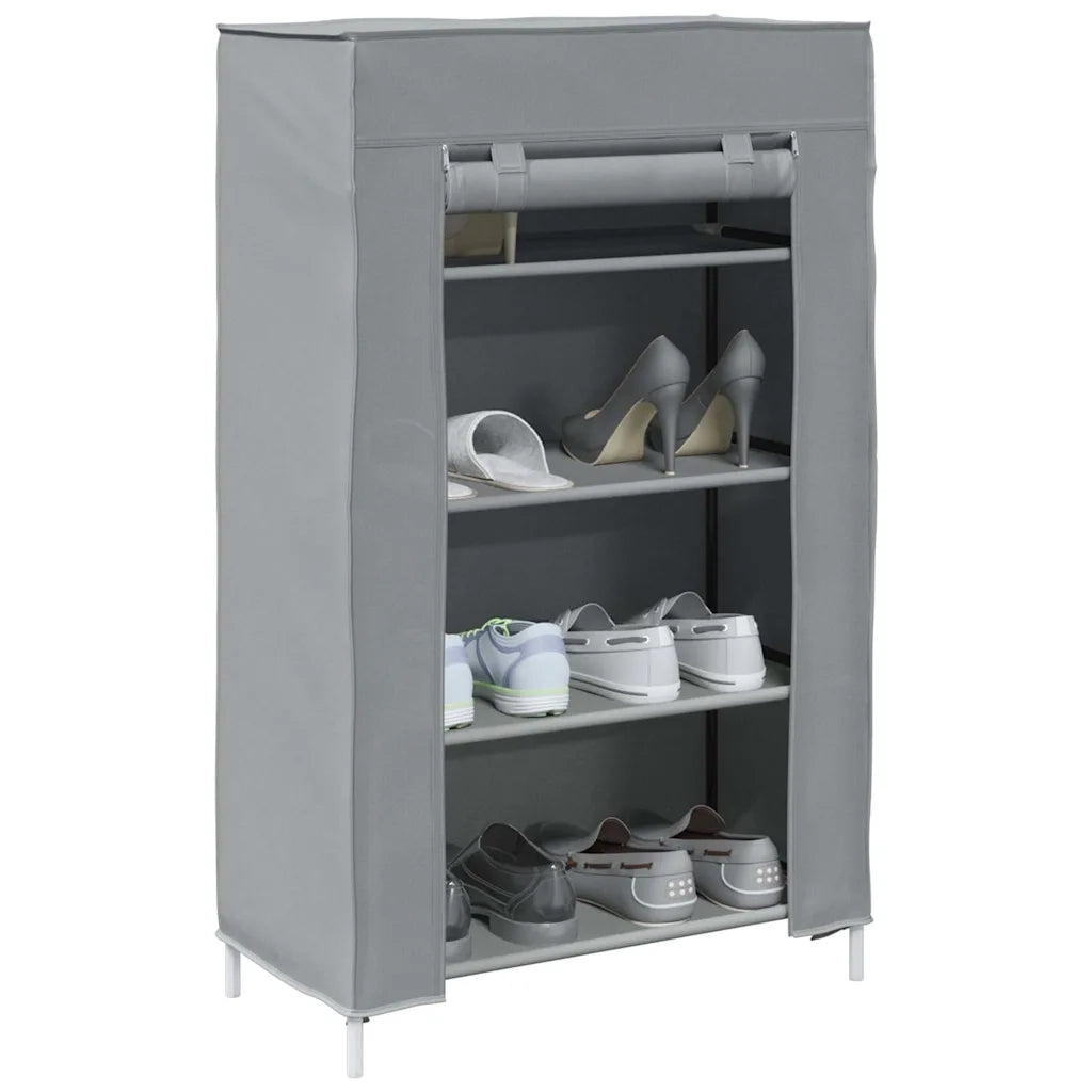 vidaXL Scarpiera Grigio 60,5x30x97 cm in Tessuto Non Tessuto