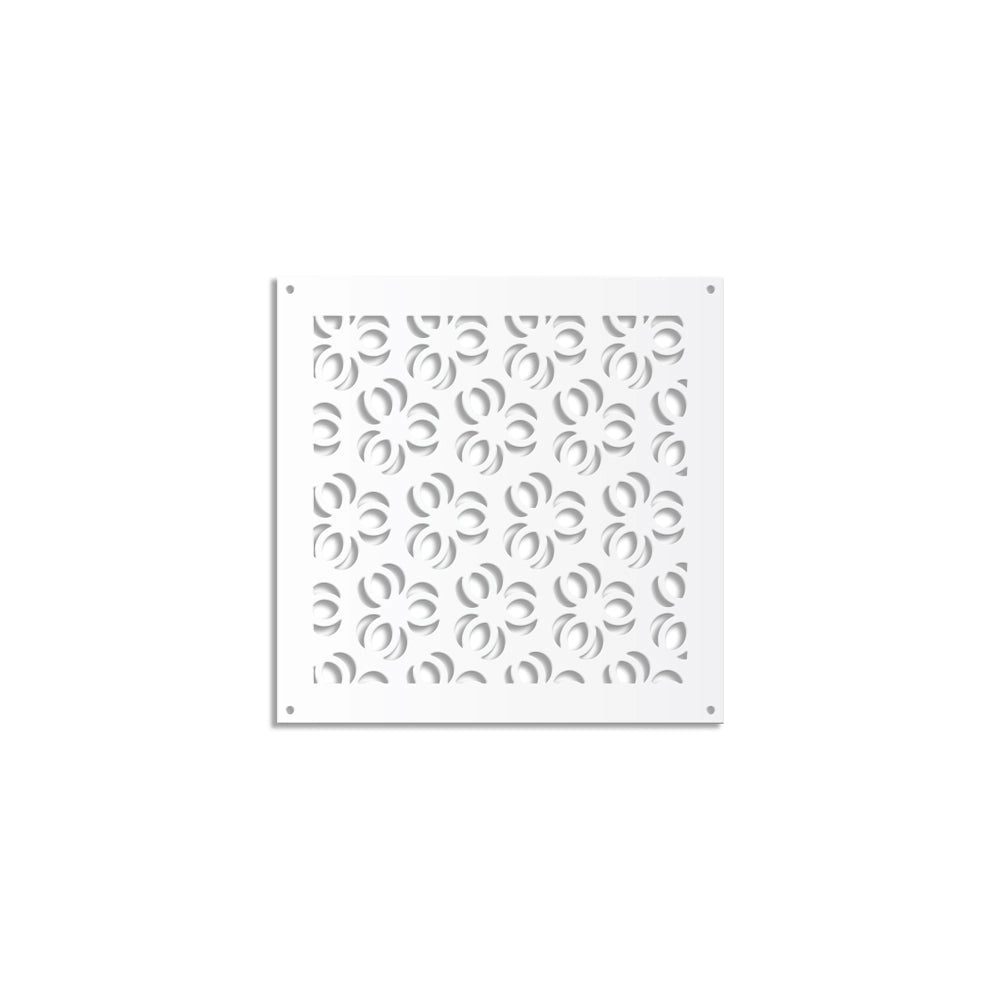 ELLISSE - Pannello in PVC traforato - Parasole Misura: 98x98 cm, Colore: bianco