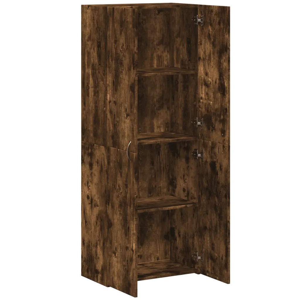 Schedario Rovere Fumo 60x32x153 cm in Truciolato