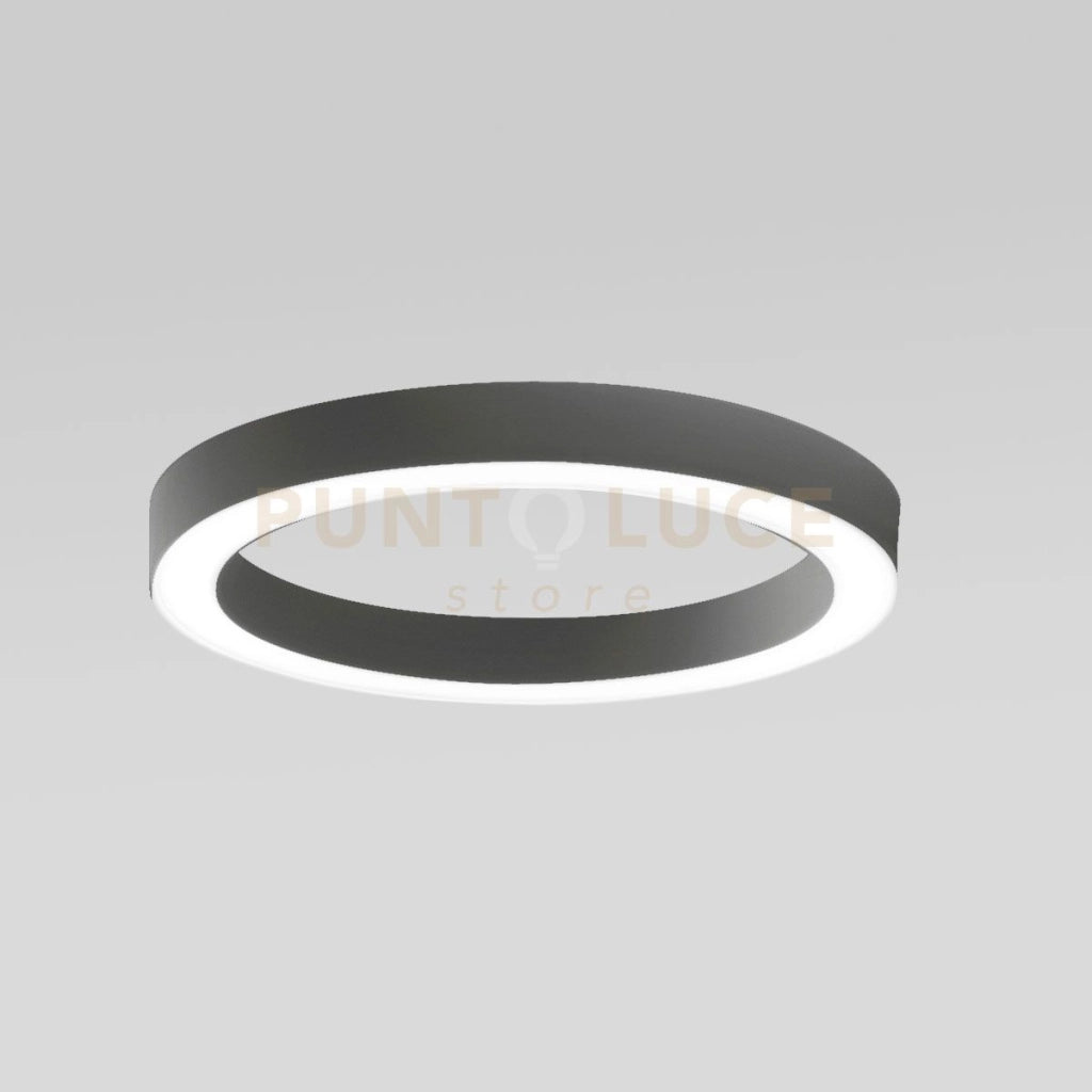 FLOR P/G -  PLAFONIERA COLORE NERO A LED 3000K 4100LM 60W DIMMERABILE D.80CM