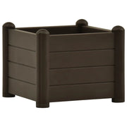 Fioriera rialzata per piante e fiori giardino PP 43 x 43 x 35 cm moka 02_0001227