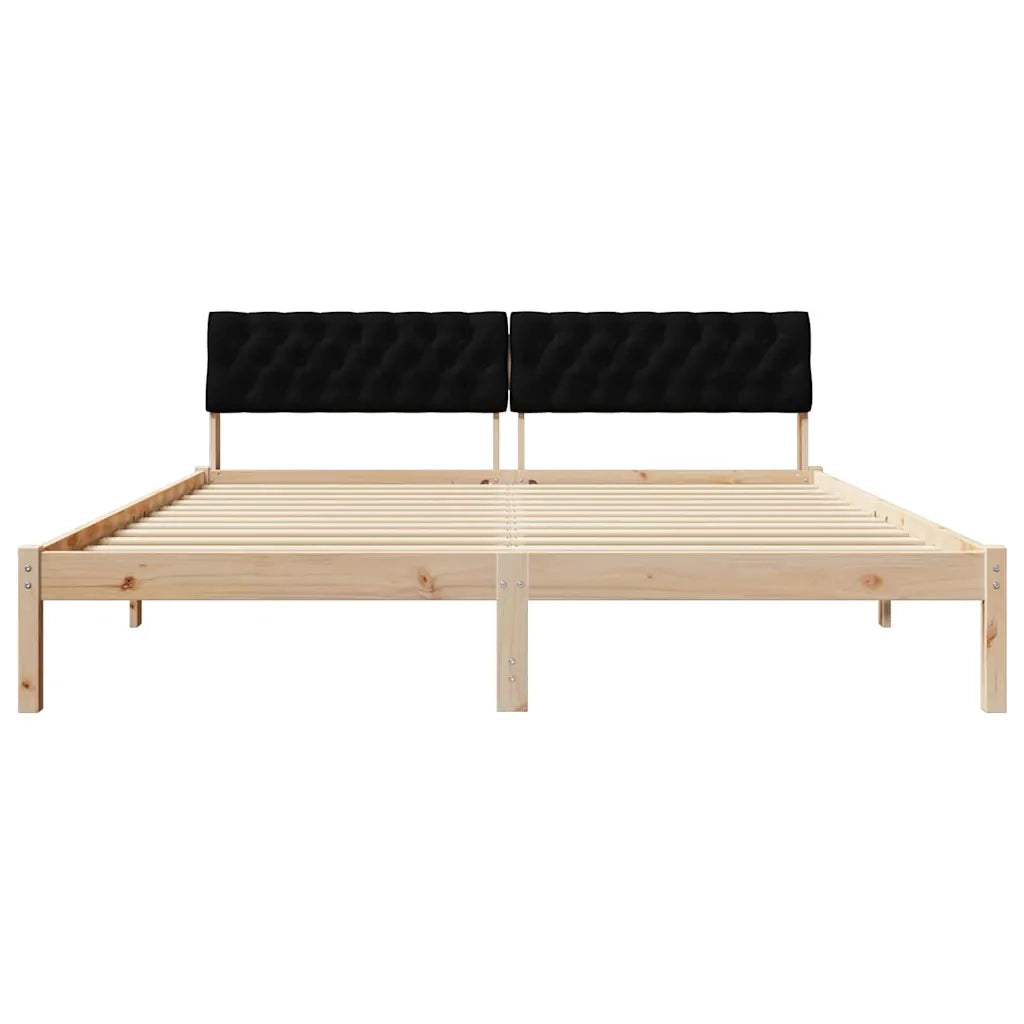 Letto matrimoniale | Letto per adulti | Struttura del Letto con testiera Marrone e nero 180 x 200 cm