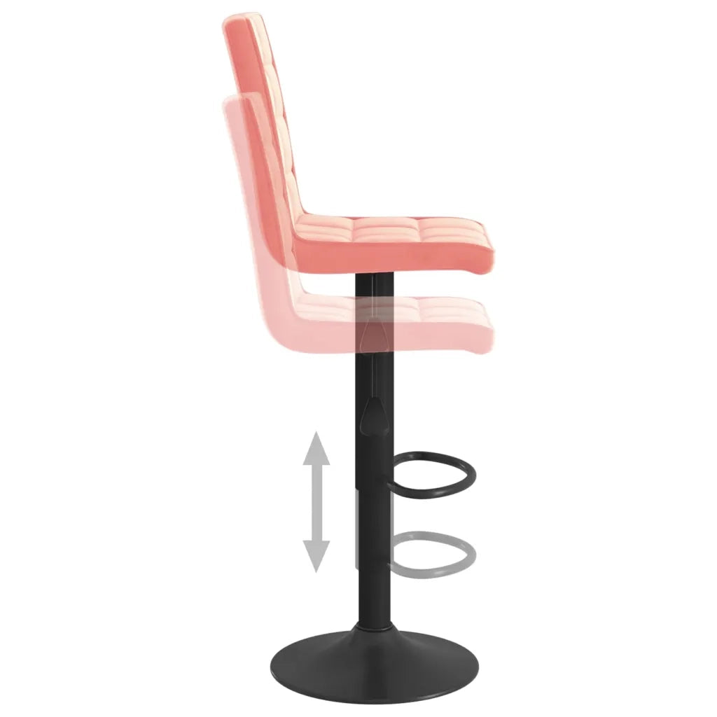 Sgabello da bar in Velluto rosa 335757