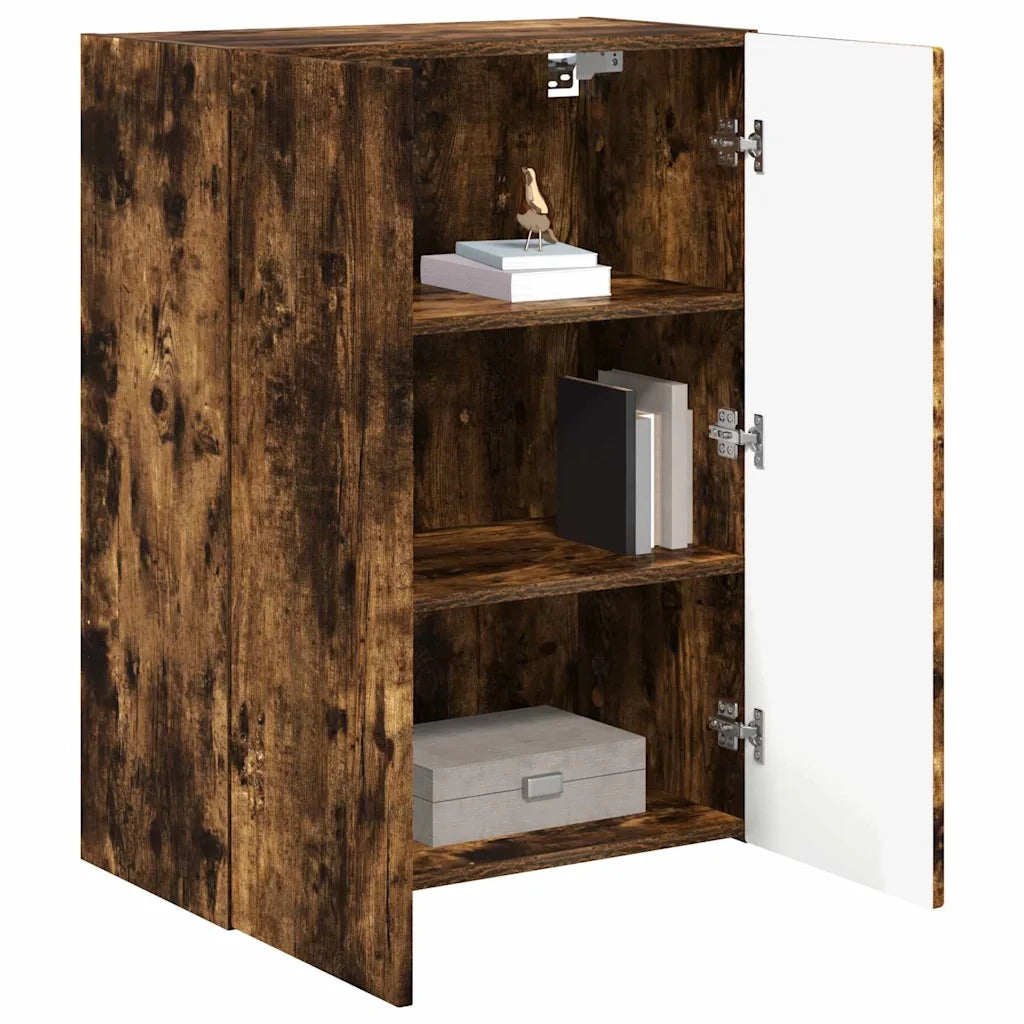 Mobile TV da parete-Mobile TV a Muro-Credenza TV Rovere fum¨¦ 59,5 x 31 x 80 cm