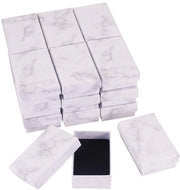 Scatole per gioielli in stile marmo - Dono - Pacco da 20 - Dimensioni 5x7.9x2.7cm - Materiale cartone - Supporto flessibile - Scatola per gioielli