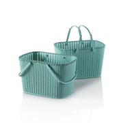 Set 2 cestini portaoggetti con manico HARDY blu