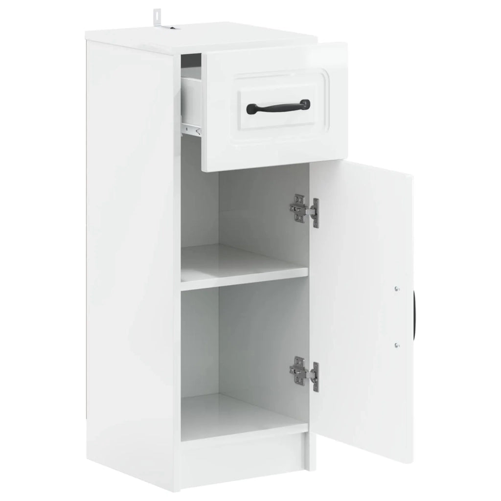 Mobiletto da Bagno UTRECHT Bianco Lucido 30 x 31 x 77 cm 897709