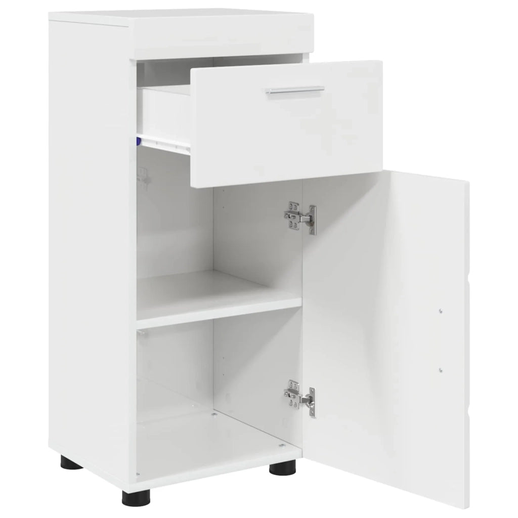 Set di Armadi da Bagno TULUM Bianco Lucido 37 x 31,5 x 82 cm