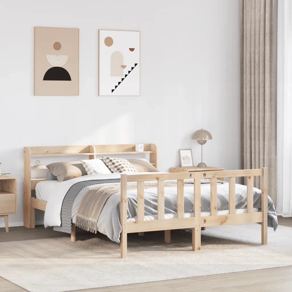 Letto senza Materasso 160x200 cm in Legno Massello di Pino