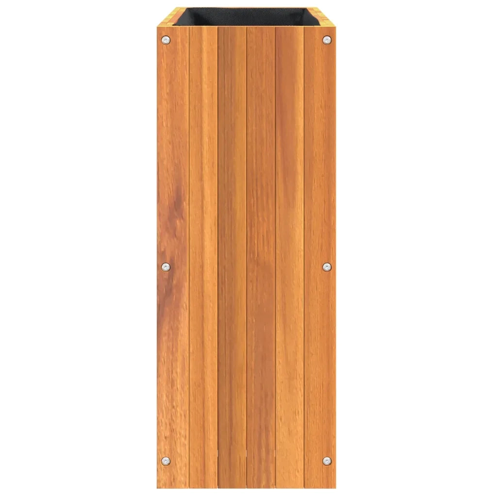 Fioriera | Cassetta per fiori | Vaso da Giardino 59x27,5x70 cm in Legno Massello di Acacia