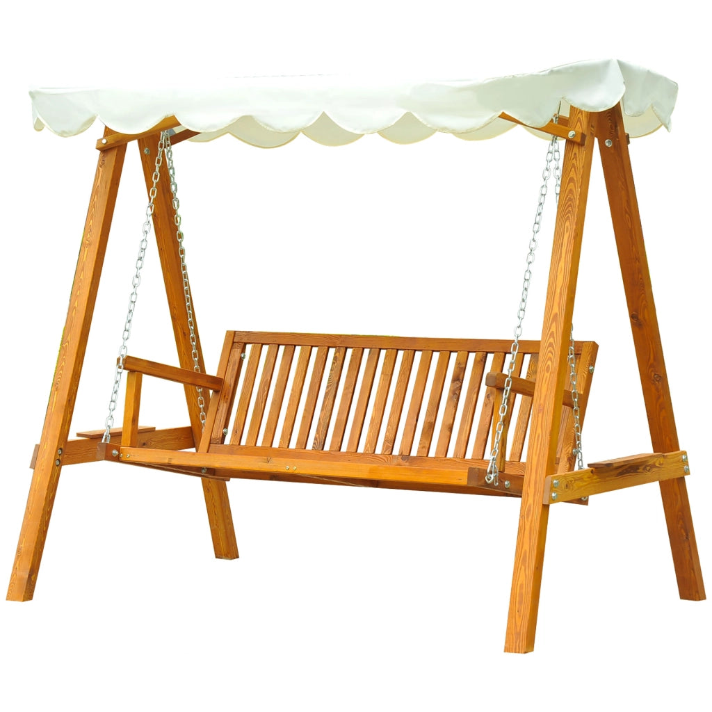 Altalena da Giardino Hollywood Schaukelbank ¨C Zephmum ¨C 3 Posti in Legno di Larice