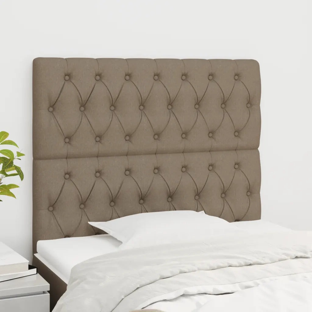 Testiera | Testata per letto Tortora 90x7x118/128 cm Tessuto