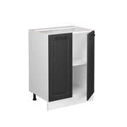 Vicco Mobiletto base cucina Antracite casa di campagna 60 cm , PL Rovere
