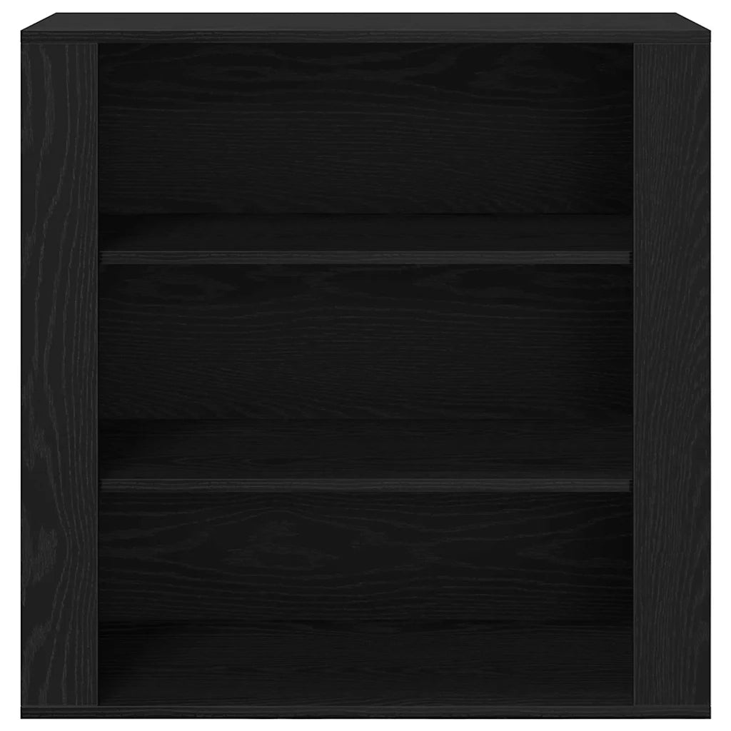 Credenza | Madia | Buffet da pranzo | Armadio da pranzo Rovere Nero 80 x 33 x 150 cm Legno multistrato