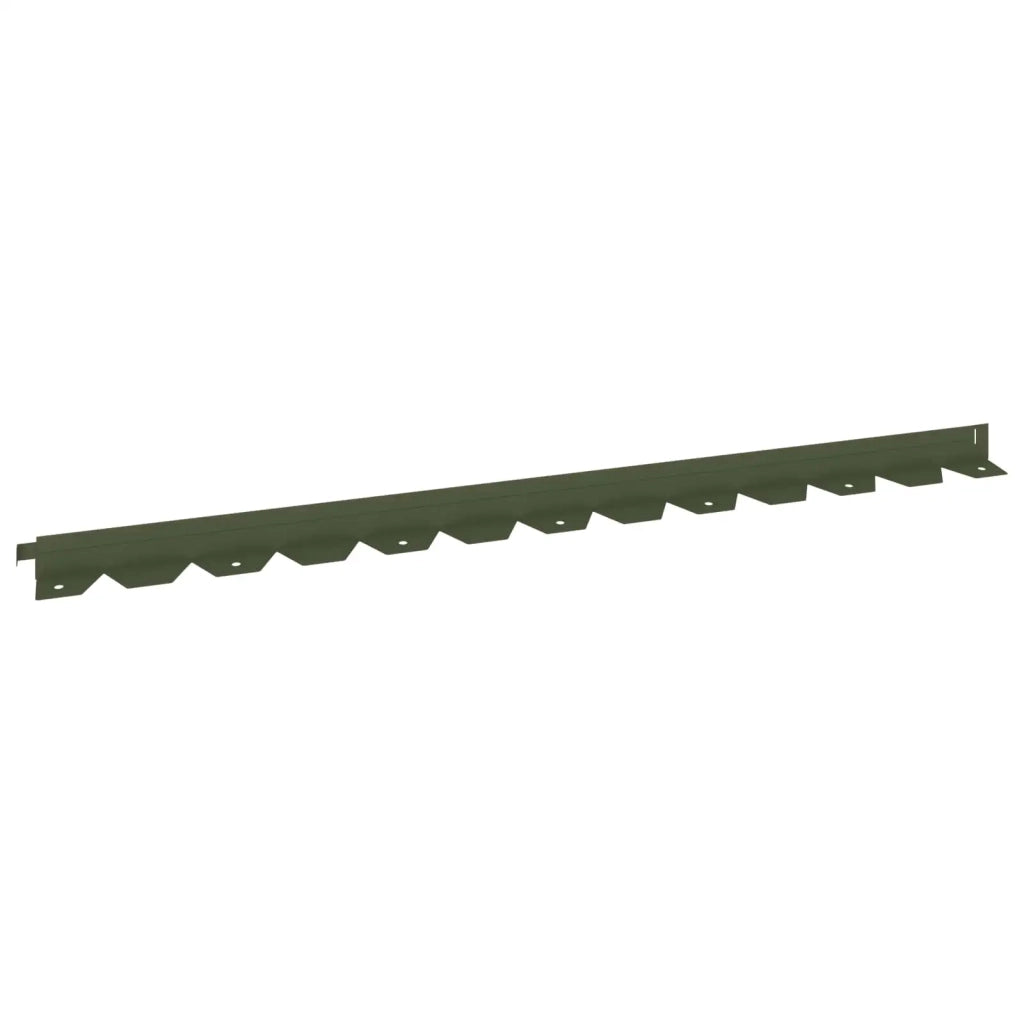 Bordura per Prato 10 pz 102 x 4 x 4 cm Acciaio Verde Oliva 8008726