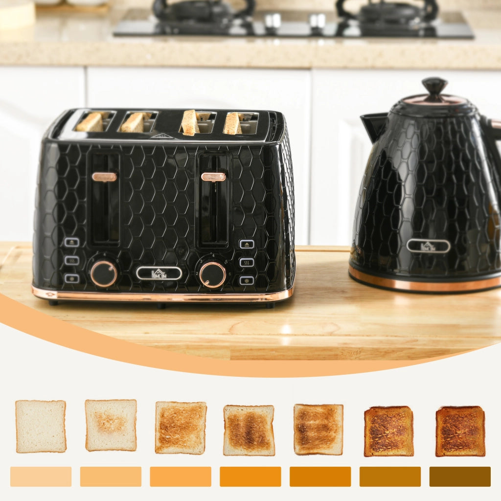 Set Colazione 2in1 Tostapane e Bollitore ¨C Xylo ¨C 1,7L 4 Fette Nero
