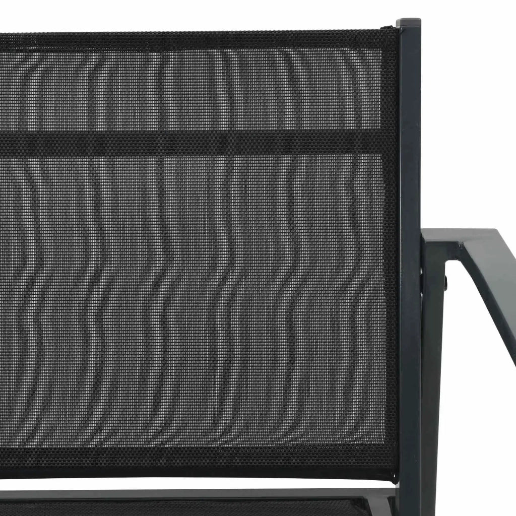 Sedie da giardino 2 pcs Nero e antracite 53,5 x 59 x 77 cm 42025098