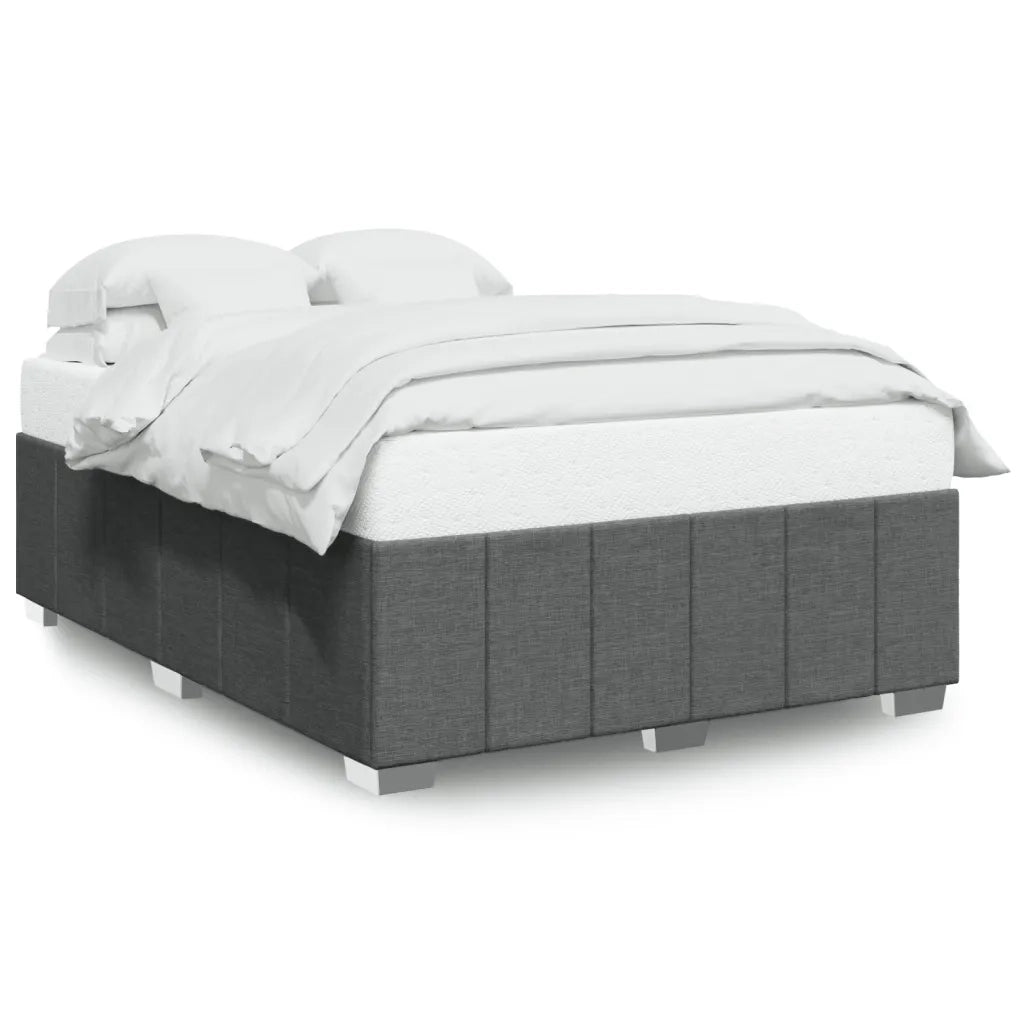 vidaXL Giroletto senza Materasso Grigio Scuro 140x200 cm Tessuto