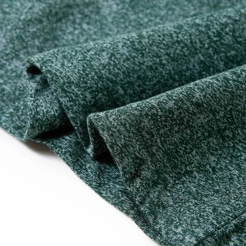 Maglietta Bambino Maniche Lunghe Verde Scuro Mélange 116 12826