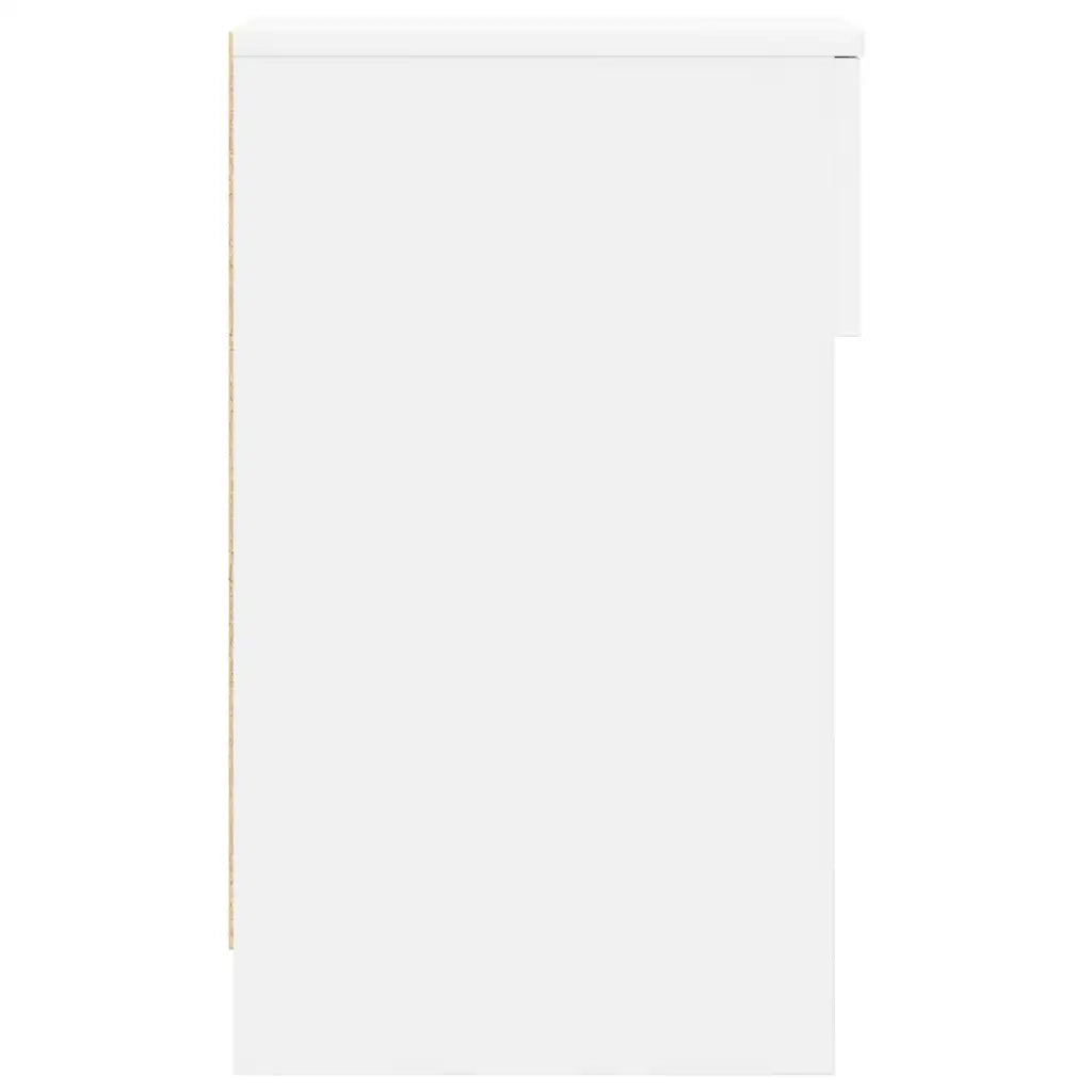 Comodini con Cassetto 2 pz Bianco 20x36x60 cm