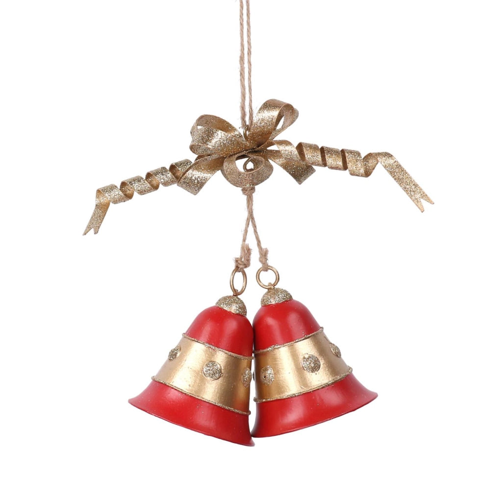 Campana metallo rosso cm23x15x6