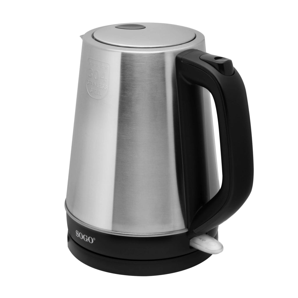 Bollitore elettrico cordless acciaio inox 1,7L, resistenza nascosta 2200W, spegnimento automatico cucina - SOGO