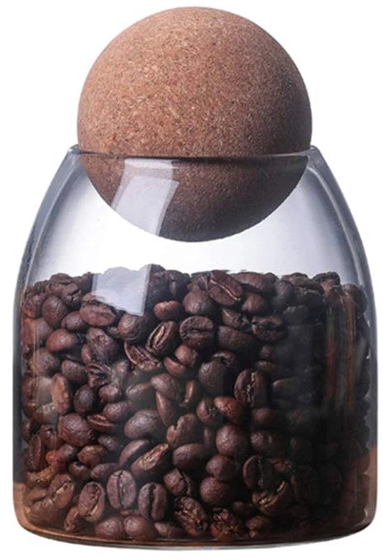 Bottiglia in vetro di 500ml con tappo a vite, contenitore di conservazione per erbe, te, zucchero, caffè, noci.