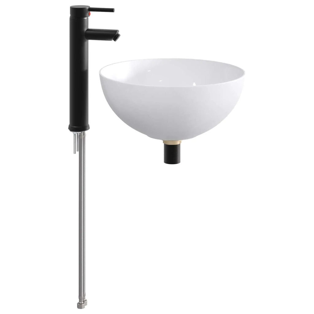 Lavabo da bagno Nero Opaco 35,5 x 35,5 x 14,5 cm Metallo 890245