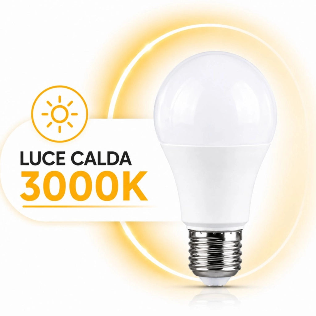 2 PZ Lampada Led E27 Dimmerabile Triac Dimmer 12W 220V 1050 Lumens, Disponibili 3000K 4000K 6000K (Bianco Caldo 3000K)