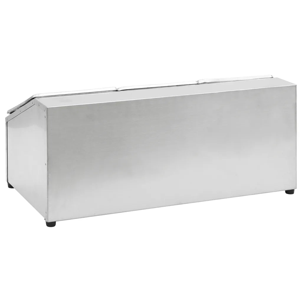 Supporto Gastronorm con 3 Contenitori GN 1/6 in Acciaio Inox 51220