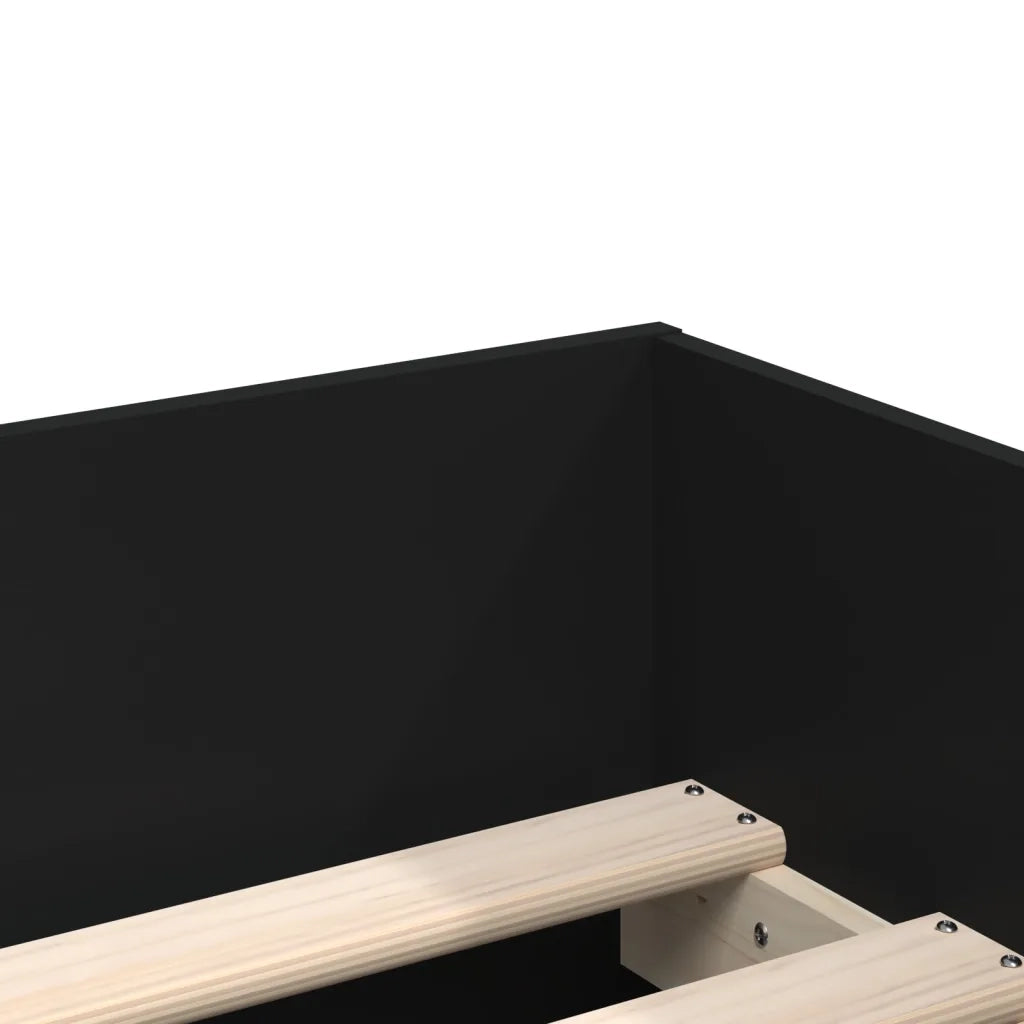 Giroletto con Cassetti Nero 100x200 cm
