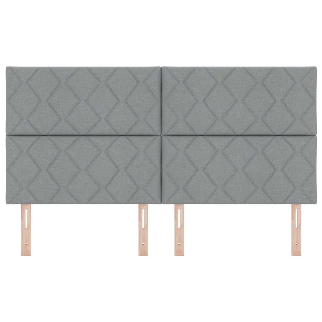 Testiera in Tessuto con testiera Grigio chiaro 180 cm Tessuto 3337938