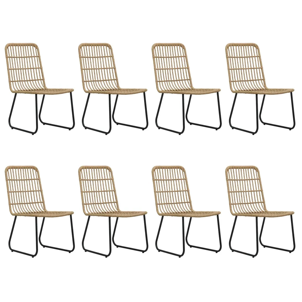 Set da Pranzo da Giardino 9 pz in Polyrattan e Vetro 3060236