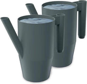 Pompa per irrigazione esterno da 20 litri - in plastica robusta - per irrigazione semplice di fiori, piante e piante da appartamento set da 2 (2 pezzi) nero