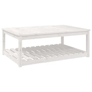 Tavolo da Giardino | Tavolino da esterno Bianco 121x82,5x45 cm Legno Massello di Pino