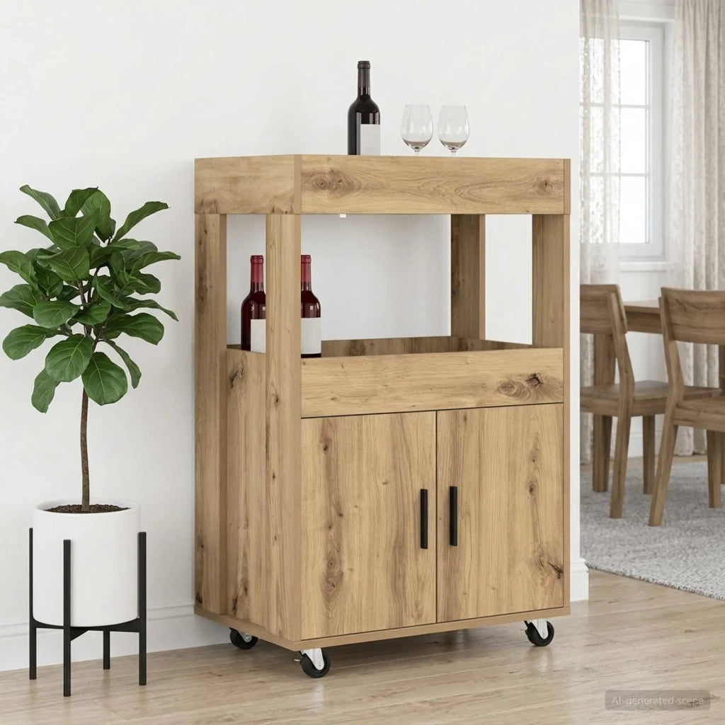 Carrello da Bar Rovere Artigianale 60 x 39.5 x 89 cm 8015685