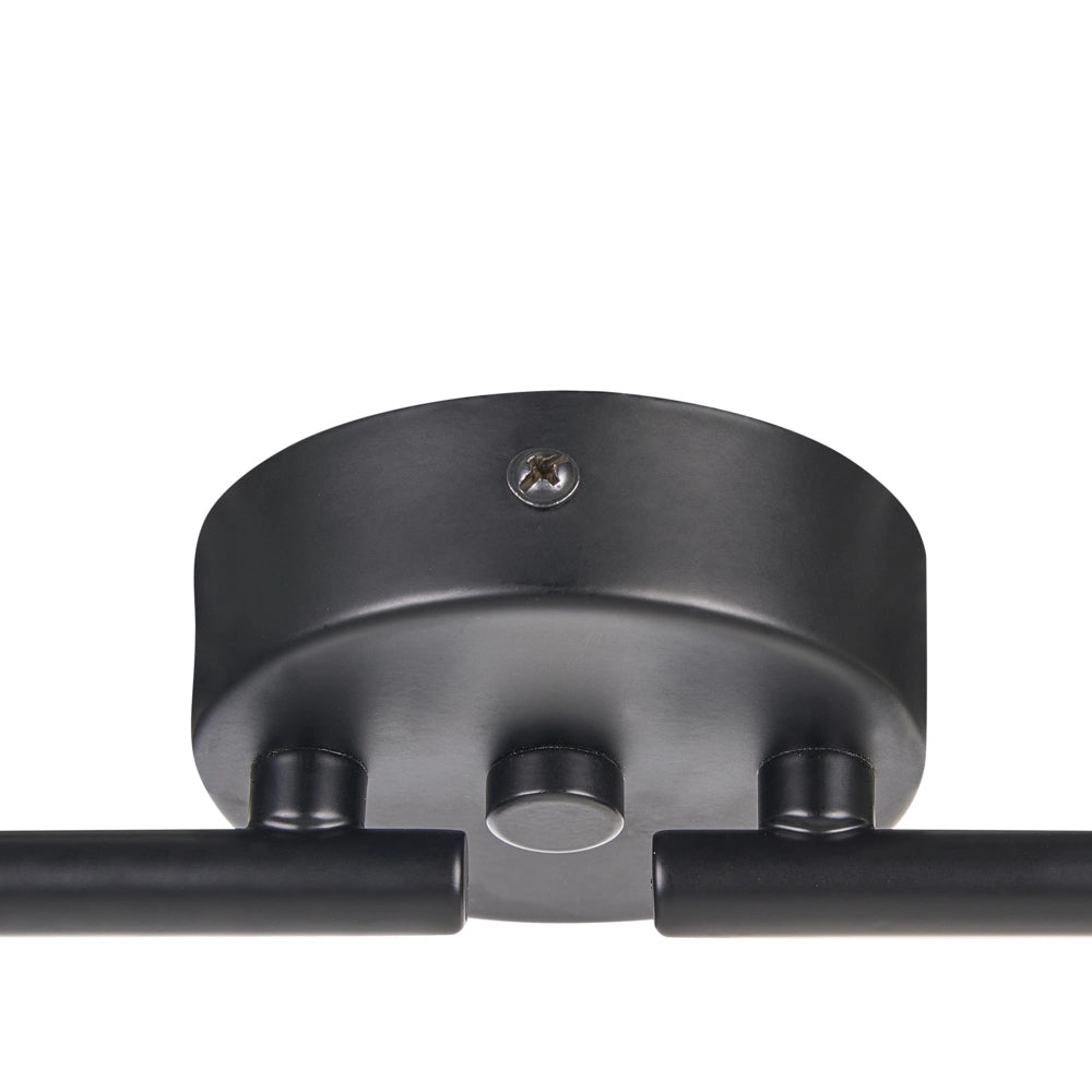 lampadario Nero Metallo 4 Luci Gabbia Paralumi Bracci Orientabili Moderna